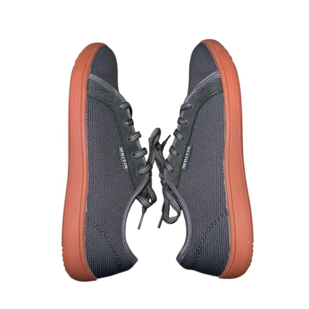 WHITIN Minimalist Barefoot Sneakers Gray Mens US 8-8.5/EU 41 Wide Pre-Owned Shoe
